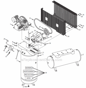 Part Location Diagram of CW218000AV Campbell Hausfeld Pressure Switch